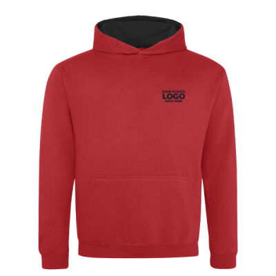AWDis Kids Varsity Colour Contrast Hoodie Thumbnail