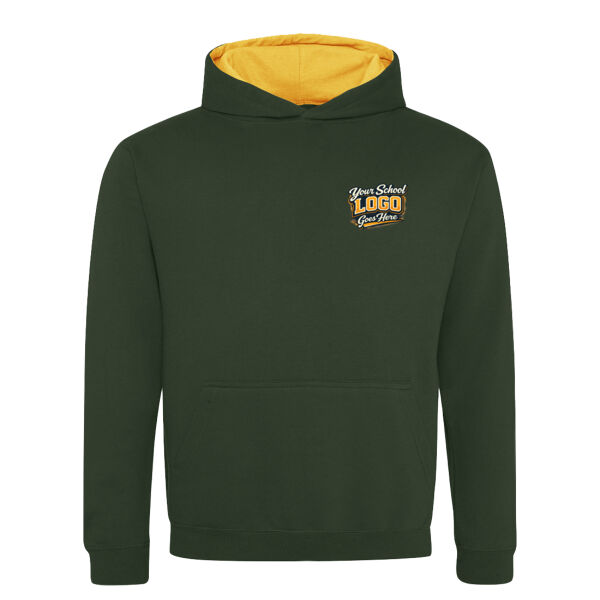AWDis Kids Varsity Colour Contrast Hoodie Thumbnail